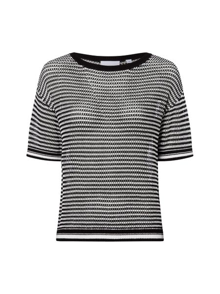 Comma casual identity koszulka z dzianiny Kobiety Bawełna czarny, 38. Czarne t-shirty damskie comma casual identity, bez wzorów, z bawełny, bez kołnierzyka. Za 229.95 zł.