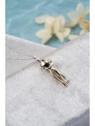 Lodie Silver Srebrny naszyjnik z elementem ozdobnym - dł. 42 cm rozmiar: onesize. Szare naszyjniki damskie Lodie Silver, srebrne. Za 84.45 zł.