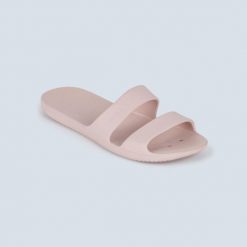 Klapki basenowe damskie Nabaiji 100 Basic. Czerwone klapki damskie NABAIJI, bez wzorów, bez obcasa. Za 29.99 zł.