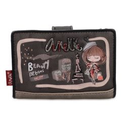 Brązowy Damski Portfel Anekke Z Laleczką. Brązowe portfele damskie Anekke, bez wzorów, z materiału. Za 179.00 zł.