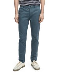 Scotch & Soda Spodnie chino w kolorze niebieskim rozmiar: W29/L32. Niebieskie spodnie materiałowe męskie Scotch & Soda, bez wzorów, z bawełny. Za 139.87 zł.