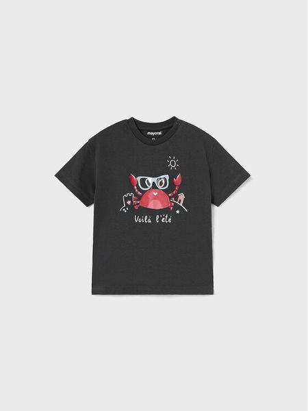 Mayoral T-Shirt 1026 Szary Regular Fit. Szare t-shirty chłopięce Mayoral, bez wzorów, z bawełny, bez ramiączek. Za 49.99 zł.
