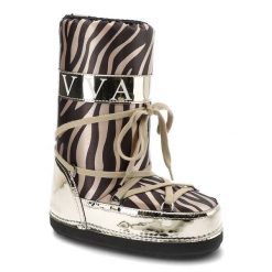 Złote Śniegowce Donna Fabiani Damskie Zimowe Buty. Żółte śniegowce damskie Donna Fabiani, ze skóry ekologicznej. Za 259.00 zł.