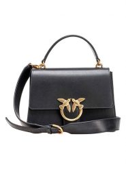 Pinko Skórzana torebka w kolorze czarnym - 25 x 18 x 9,5 cm rozmiar: onesize. Czarne torebki klasyczne damskie Pinko, bez wzorów, z materiału, bez dodatków. Za 1,306.45 zł.