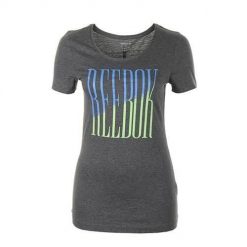 Koszulka sportowa damska Reebok Skinny Rbk Scoop. Szare bluzki sportowe damskie Reebok, m, z bawełny, bez kołnierzyka, bez ramiączek. Za 114.00 zł.