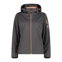 Damska kurtka turystyczna z kapturem CMP. Brązowe kurtki damskie CMP, m, bez wzorów, z softshellu, z kapturem. Za 349.40 zł.