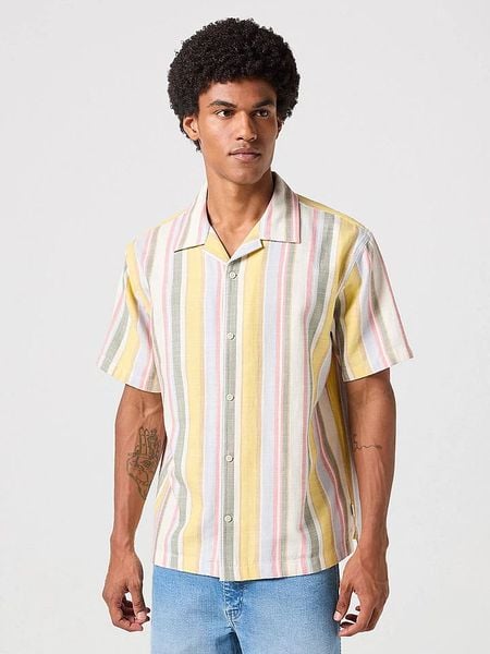 Lee Koszula - Regular fit - w kolorze żółto-oliwkowo-jasnoróżowym rozmiar: XXL. Brązowe koszule męskie Lee, xxl, bez wzorów, z bawełny, bez kołnierzyka, bez ramiączek. Za 100.99 zł.