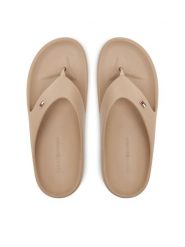 Tommy Hilfiger Japonki Th Comfort Beach Sandal FW0FW08522 Beżowy. Brązowe klapki damskie Tommy Hilfiger, bez wzorów, z tworzywa sztucznego, bez obcasa. Za 149.99 zł.