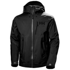 Kurtka Helly Hansen odin mountain infinity shell. Czarne kurtki męskie Helly Hansen, xl, bez wzorów, z włókna, bez kaptura. Za 2,394.50 zł.