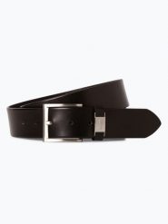 BOSS pasek skórzany Mężczyźni skóra czarny, 90. Czarne paski męskie Boss, bez wzorów, ze skóry, eleganckie. Za 349.95 zł.
