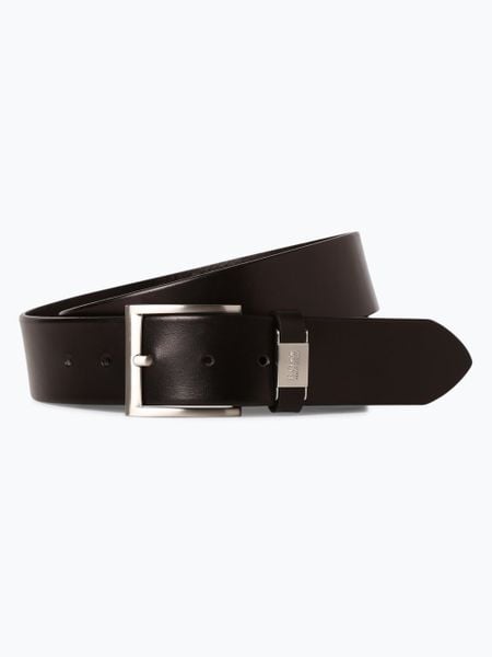 BOSS pasek skórzany Mężczyźni skóra czarny, 90. Czarne paski męskie Boss, bez wzorów, ze skóry, eleganckie. Za 349.95 zł.