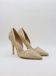 Bellucci Czółenka w kolorze złotym rozmiar: 40. Żółte czółenka damskie Bellucci, bez wzorów, bez obcasa, na szpilce. Za 117.99 zł.