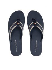 Tommy Hilfiger Japonki Im Platform Beach Sandal FW0FW08236 Granatowy. Niebieskie klapki damskie Tommy Hilfiger, bez wzorów, z materiału, bez obcasa. Za 259.99 zł.