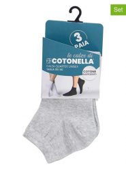 COTONELLA Skarpety (3 pary) w kolorze jasnoszarym rozmiar: 35-40. Szare skarpetki męskie Cotonella, bez wzorów. Za 21.92 zł.