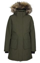 Dlx Ellington - Kurtka parka damska Dark Vine. Zielone kurtki damskie DLX, na zimę, m, bez wzorów, z futra. Za 842.99 zł.