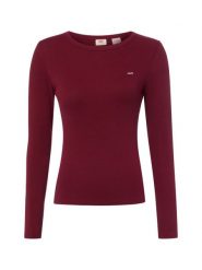 Levi's koszulka z długim rękawem Kobiety Bawełna czerwony, S. Czerwone t-shirty damskie Levi's, s, bez wzorów, z bawełny, bez kołnierzyka. Za 199.95 zł.