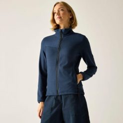 Bluza polarowa damska Florena z zamkiem błyskawicznym. Niebieskie bluzy z kapturem damskie Regatta, m, z dzianiny. Za 119.99 zł.