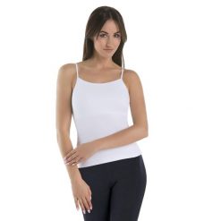 Koszulka na ramiączkach biustonosz Teyli Cami-plus. Czarne biustonosze sportowe damskie Teyli, xs, bez wzorów, z bawełny, bez ramiączek. Za 99.99 zł.