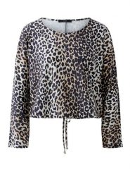 Oui Bluzka w kolorze czarno-karmelowym rozmiar: 38. Brązowe bluzki damskie Oui, bez wzorów, bez kołnierzyka, bez ramiączek. Za 113.10 zł.