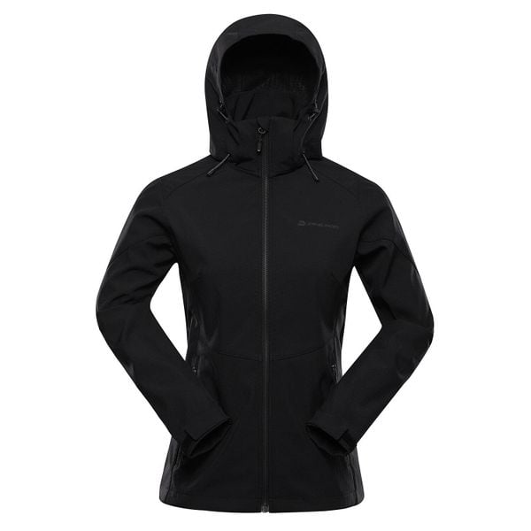 Kurtka damska trekkingowa softshell Alpine Pro Gedera. Czarne kurtki damskie Alpine Pro, l, bez wzorów, z elastanu, bez kaptura. Za 419.00 zł.