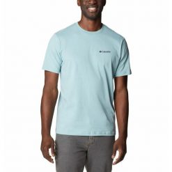 Koszulka Turystyczna Męska Columbia CSC Seasonal Logo T-Shirt. Niebieskie t-shirty męskie Columbia, m, bez wzorów, bez kołnierzyka. Za 116.99 zł.