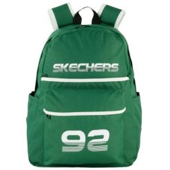 Plecak unisex Skechers Downtown Backpack pojemność 20 L. Zielone plecaki damskie Skechers, bez wzorów, z materiału, sportowe. Za 58.99 zł.