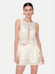 JDY Top Eva 15351499 Biały Regular Fit. Białe topy damskie JDY, xs, bez wzorów, z syntetyku, bez kołnierzyka. Za 49.99 zł.