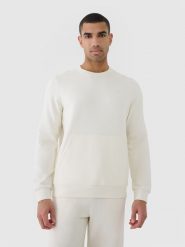 4F Bluza dresowa nierozpinana bez kaptura męska - beżowa XXL. Brązowe bluzy bez kaptura męskie 4f, bez wzorów, z bawełny, sportowe, bez kołnierzyka, bez ramiączek. W wyprzedaży za 99.99 zł.