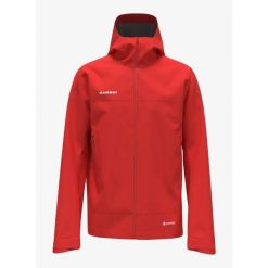 Kurtka z membraną męska Mammut Crater Light HS Hooded Jacket. Czerwone kurtki męskie Mammut, m, bez wzorów, bez kaptura. W wyprzedaży za 1,415.75 zł.