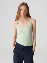 OPUS Top w kolorze zielonym rozmiar: 40. Zielone topy damskie Opus, bez wzorów, bez kołnierzyka. Za 43.99 zł.