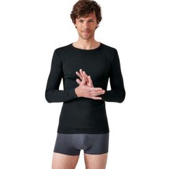 Koszulka z długim rękawem z okrągłym dekoltem Damart Thermolactyl. Czarne koszulki męskie z długim rękawem DAMART, m. Za 136.50 zł.