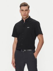 BOSS Koszula B_MOTION_S 50533149 Czarny Regular Fit. Czarne koszule męskie Boss, m, bez wzorów, z bawełny, bez kołnierzyka, bez ramiączek. Za 289.99 zł.
