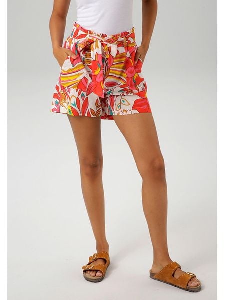 Aniston Szorty ze wzorem rozmiar: 44. Szorty damskie Aniston, bez wzorów, z bawełny, z podwyższonym stanem. Za 52.79 zł.