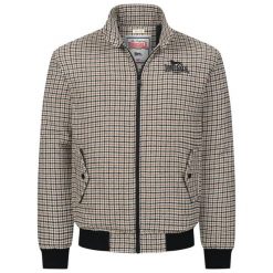 Kurtka Lonsdale Tregony. Brązowe kurtki męskie Lonsdale, l, bez wzorów, z materiału, eleganckie, bez kaptura. Za 502.20 zł.