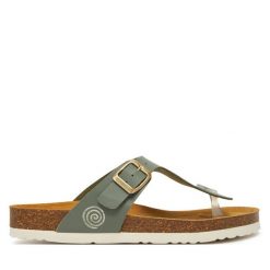 Japonki Dr. Brinkmann. Zielone klapki damskie Dr. Brinkmann, bez wzorów, bez obcasa. Za 179.99 zł.