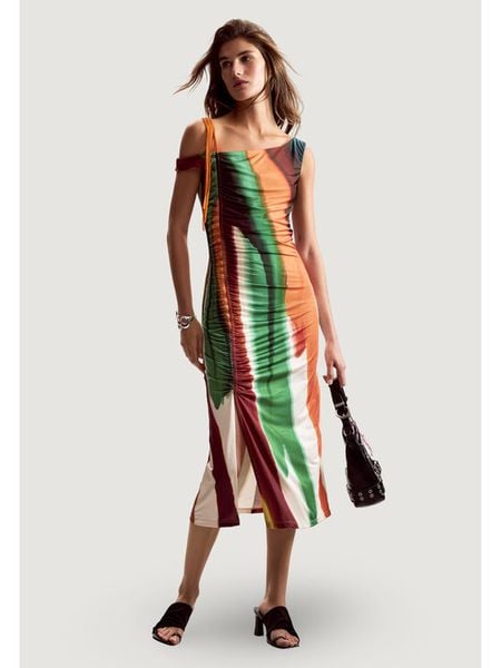 Desigual Sukienka letnia Paint Lacroix 26SWVK17 Kolorowy Slim Fit. Sukienki damskie Desigual, na lato, xs, bez wzorów, z syntetyku, bez kołnierzyka, bez ramiączek. Za 699.99 zł.