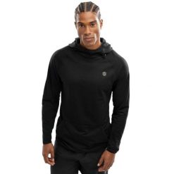 Bluza Fitness męska Black Square. Czarne bluzy sportowe męskie SIROKO, bez wzorów, z bawełny, bez kołnierzyka, bez ramiączek. Za 169.00 zł.