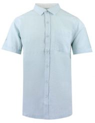 Weekendowa Koszula Męska z Kory Bawełnianej - Brave Soul - Błękitna. Niebieskie koszule męskie Brave Soul, l, bez wzorów, z bawełny, bez kołnierzyka, bez ramiączek. Za 129.00 zł.