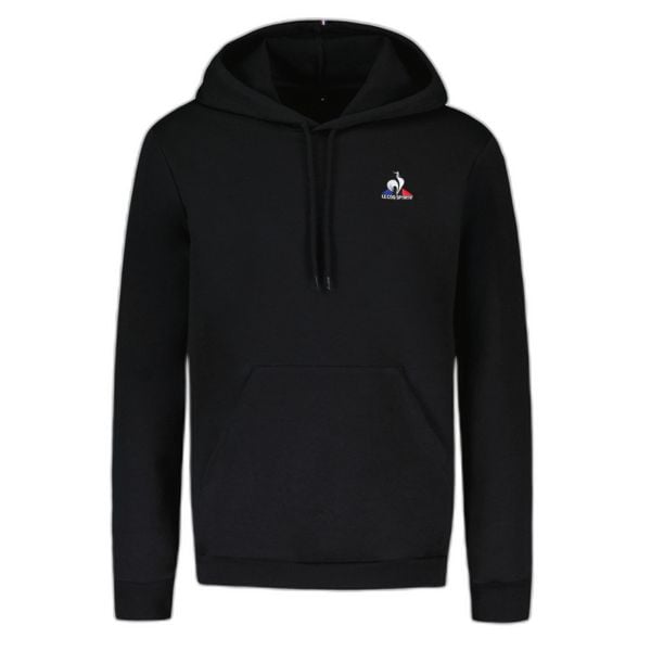 Bluza sportowa z kapturem męska ESS Hoody N°2 M. Czarne bluzy sportowe męskie Le Coq Sportif, bez wzorów, casualowe, bez kołnierzyka, bez ramiączek. Za 390.00 zł.