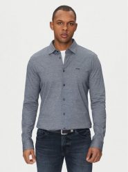 BOSS Koszula Mysoft 50519748 Granatowy Slim Fit. Niebieskie koszule męskie Boss, l, bez wzorów, z bawełny, bez kołnierzyka, bez ramiączek. Za 259.99 zł.