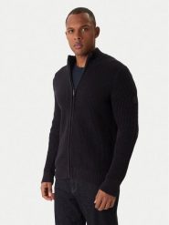 JOOP! Jeans Kardigan Hajoros 30047664 Czarny Modern Fit. Czarne kardigany męskie Joop! Jeans, m, bez wzorów, z bawełny, bez kołnierzyka. Za 499.99 zł.