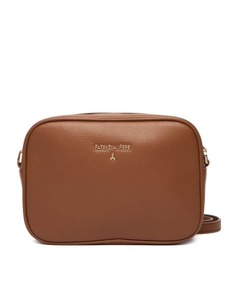 Patrizia Pepe Torebka CB8985/L001-B111 Brązowy. Brązowe listonoszki damskie Patrizia Pepe, bez wzorów, ze skóry, bez dodatków. Za 689.99 zł.