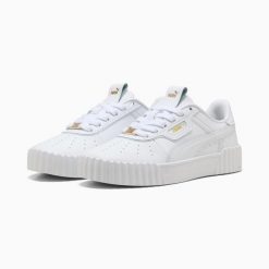 Puma Buty Carina 3.0 Luxe 40072401. Białe buty sportowe na co dzień damskie Puma, bez wzorów, z gumy, tenisowe. Za 230.99 zł.