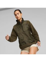 Puma Bluza polarowa w kolorze khaki rozmiar: XS. Brązowe bluzy bez kaptura damskie Puma, xs, z materiału. Za 92.21 zł.