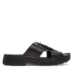 Klapki Ara. Czarne klapki damskie Ara, bez wzorów, bez obcasa. Za 239.99 zł.