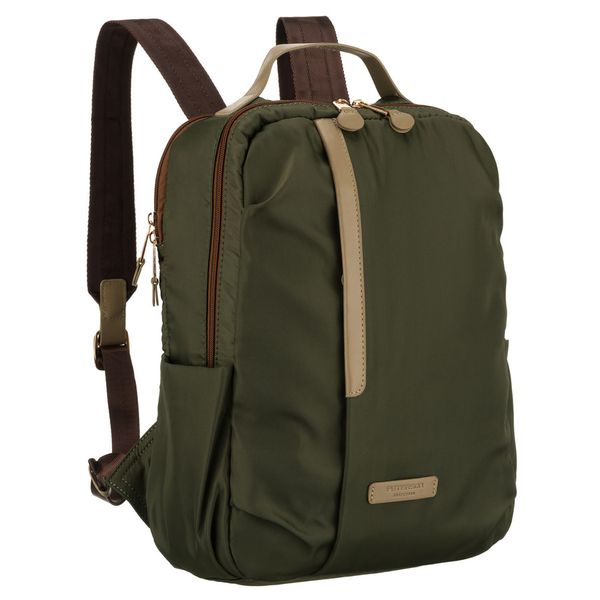 Zielony plecak damski zawieszony na regulowanych szelkach i zamykany suwakiem - Peterson. Zielone plecaki damskie Peterson, bez wzorów. Za 124.99 zł.