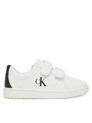 Calvin Klein Jeans Sneakersy Low Cut Lace Velcro Sneaker V1X9-82080-1355 S Biały. Białe buty sportowe chłopięce Calvin Klein Jeans, z jeansu, bez zapięcia. Za 199.99 zł.