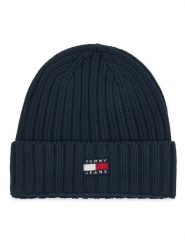 Tommy Hilfiger Czapka Heritage AW0AW18979 Granatowy. Niebieskie czapki zimowe damskie Tommy Hilfiger, z bawełny. Za 149.99 zł.