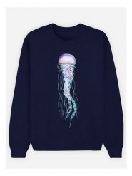 WOOOP Bluza "Space Jelly" w kolorze granatowym rozmiar: M. Niebieskie bluzy bez kaptura damskie Wooop, m. Za 114.17 zł.
