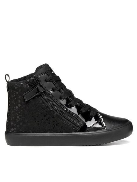 Geox Sneakersy J Gisli Girl J664ND 0AU02 C9999 D Czarny. Czarne buty sportowe dziewczęce Geox, bez wzorów, ze skóry, bez zapięcia. Za 269.99 zł.
